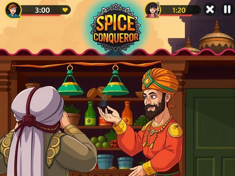 Cumin Spice Conqueror gameplay screenshot showing spice market